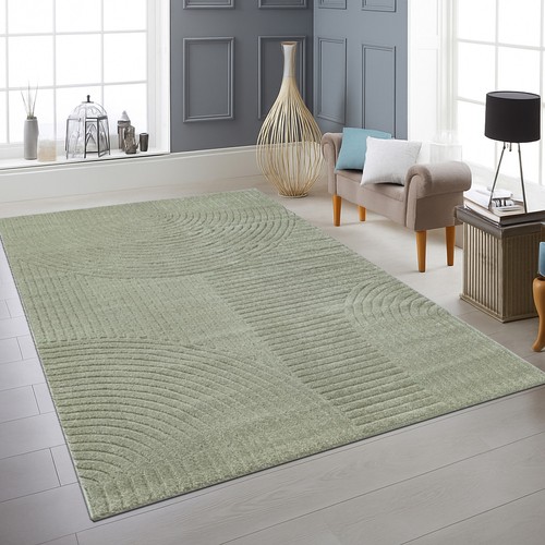 Tapis vert motif - , lignes