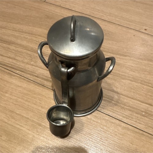 Pot lait métal - à, argenté