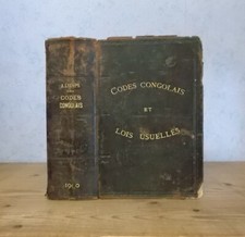 BELGIQUE CONGO BELGE DROIT CODES CONGOLAIS ET LOIS USUELLES EN VIGUEUR AU CONGO