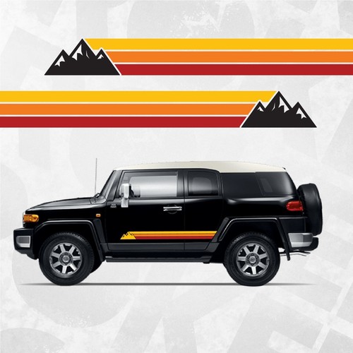 Toyota cruiser side - side, stripe