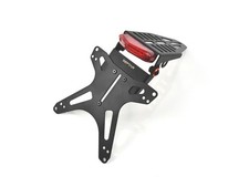 UNIVERSAL ENDURO MOTORCYCLE ADJUSTABLE PLATE HOLDER with arrow headlight and retro-reflector