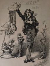 1882 Harper’s Bazar Oscar Wilde Caricature by Thomas Nast Original Print