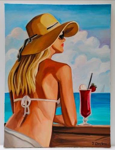 Huile sur toile 55cm - toile, 65