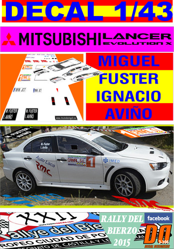 Decal mitsubishi lancer - 1/43,