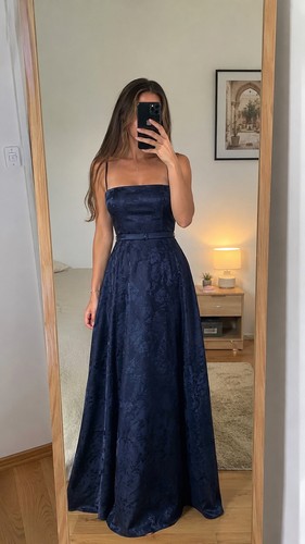 Robe soirée longue bleu - de,