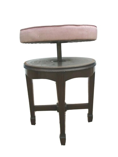 Tabouret piano bois signé - tabouret,