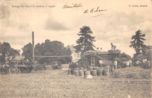 Cpa battage des bles - battage,