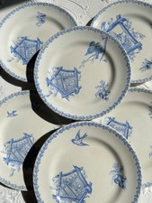 6 Dessert Plates Birds Terre