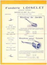 NOGENT-le-ROI (28) FOUNDRY / AGRICULTURAL ROLLS "Henri LOISELET" Tract 1930