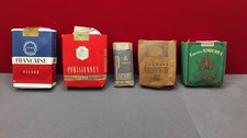 Lot de 5 paquets de cigarettes vides FRANCAISES  (Anciens - vintage)