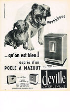 ADVERTISEMENT ADVERTISING 014 1963 DEVILLE CHARLEVILLE oil stove