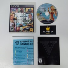 Grand Theft Auto V GTA 5 PS3 (Sony PlayStation 3, 2013) CIB Map EN/FR Manual