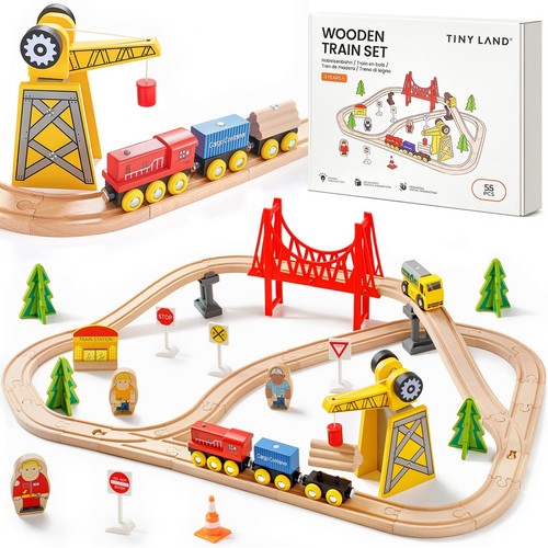 Train bois rails tiny land - train,