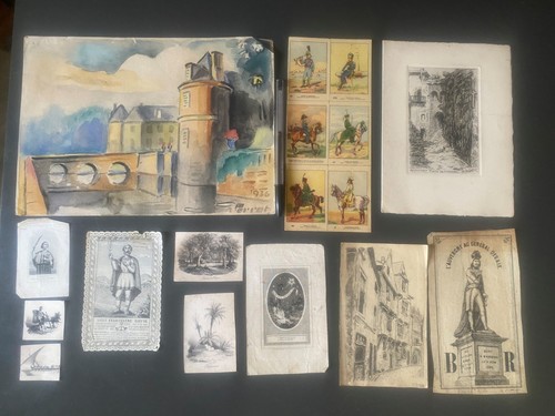 Lot gravures dessins - lot,