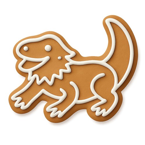 Playful pogona cookie cutter - cookie,