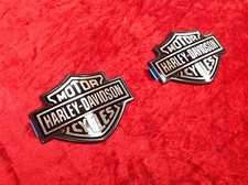 OEM Harley Dyna Sportster Softail Touring Fuel Tank Emblems Badges Right & Left