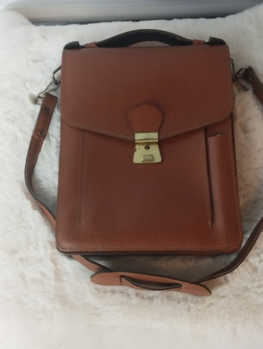 Sacoche cuir marron - en,