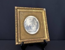 Cadre ancien doré scène