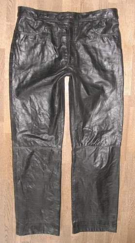 Jean cuir noir pour - noir, hommes