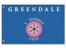 GREENDALE Community College Flag, E Pluribus Anus, Cosplay TV Fan Prop Replica
