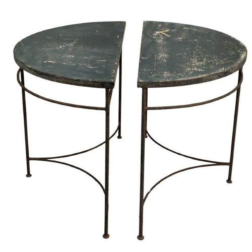 Table appoint métal vintage - table,