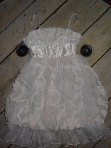 Robe blanche fleurs - blanche, pour