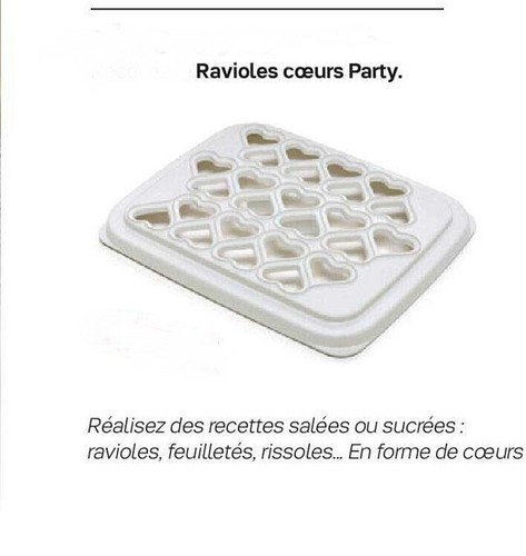 Plaque ravioles coeurs party - ravioles,