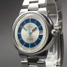 [EXC+5] Vintage OMEGA Geneve Dynamic TOOL 107 Blue Date Men's AT Watch JPN U689