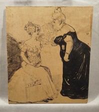 dessin ancien signé et daté