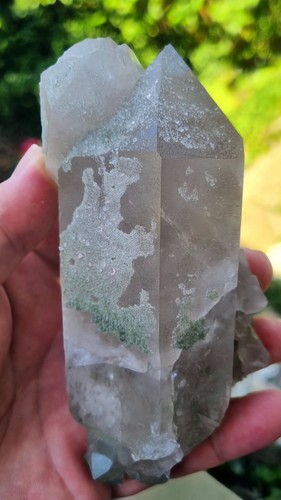 Pink fluorite smoky quartz - on,