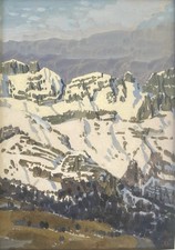 Paysage de montagne. La neige