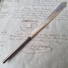 Porte Plume Ancien XIXè Souvenir en Nacre Cherbourg Victorian MOP Holder