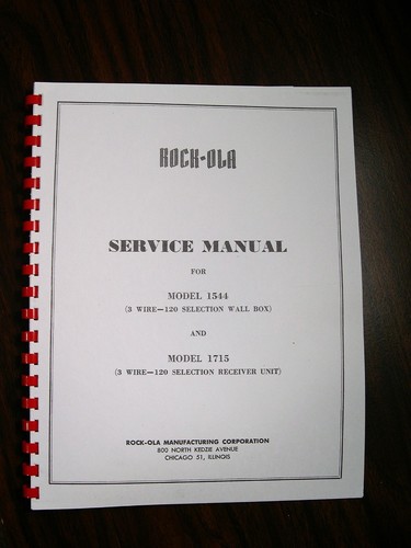 Rock ola service manual 1544 - rock-ola,