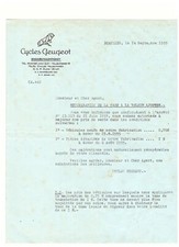 BEAULIEU-VALENTIGNEY (25) CYCLES / BICYCLE "PEUGEOT" in 1955