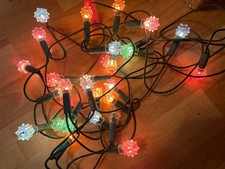 Vintage 80’s Sapin Guirlande Électrique Lumineuse Diamants Clignotante Déco NOËL