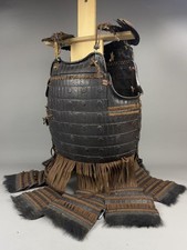 Japanese art Iron DOU YOROI Samurai Armor Sengoku period used antique NO stand