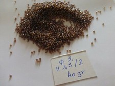 lot perle de rocaille "marron"  sachet de 40 g  abat jour perlé broderie