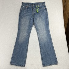 Levis Jeans XL (33x32) 507 XX Slim Bootcut VTG Distress Whisker Japan Made Fade