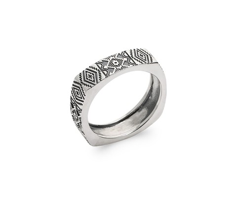 Bague homme argent - en,
