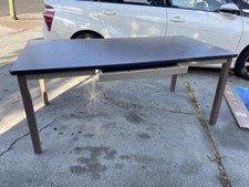 Hon Vintage Mid Century Modern Tanker Desk Industrial Utility Table