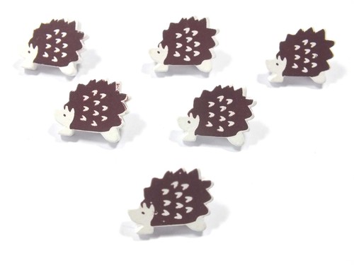 Lot boutons bois hérisson - 6,
