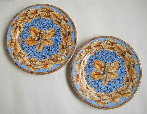 Assiettes service feuilles - service,