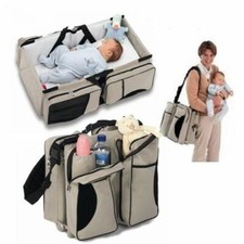 Sac a Langer Pour bebe 3en1 voyage portable avec lit pliable