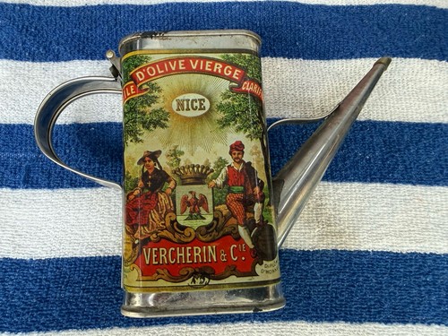 Metal oil vinegar cruet - metal, w/