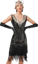 Robe Gatsby Charleston Annes Folles 20/30 Taille S