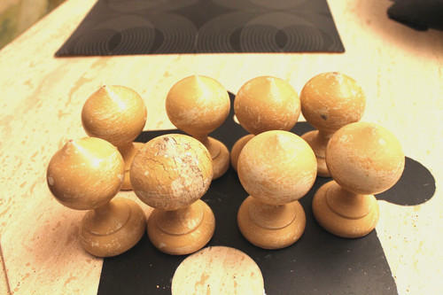 Boules frontons bois - 8, en