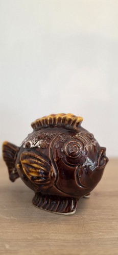 Tirelire poisson vallauris - tirelire,
