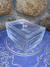 Boîte À Bijoux Art Déco En Cristal Signé JG Durand Vintage