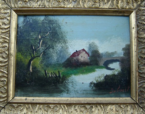 Jolie huile sur panneau - jolie,