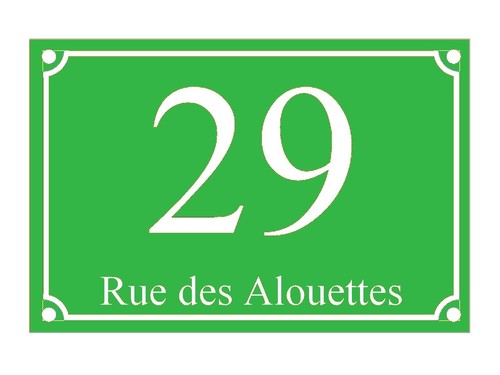 Plaque pvc numero rue de - plaque,